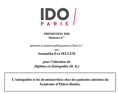 Syndrome-d'Ehlers-Danlos - mémoire - Sellem Ostéo - Samantha Eva Sellem - Ostéopathe Paris 3